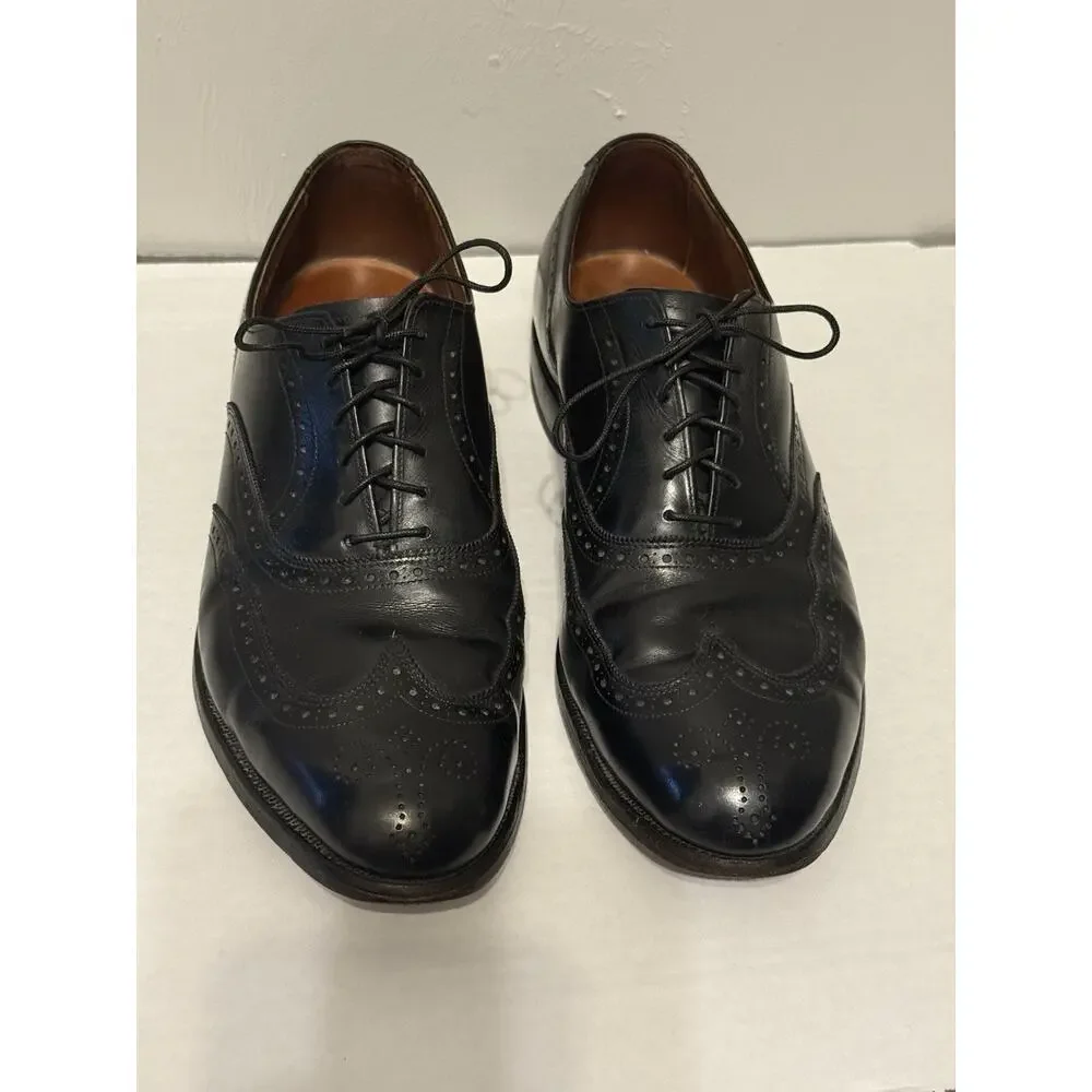 Allen Edmonds Chester Shoes Mens 10 D Wingtip Oxford Luxury Black Leather Dress - Picture 10 of 10